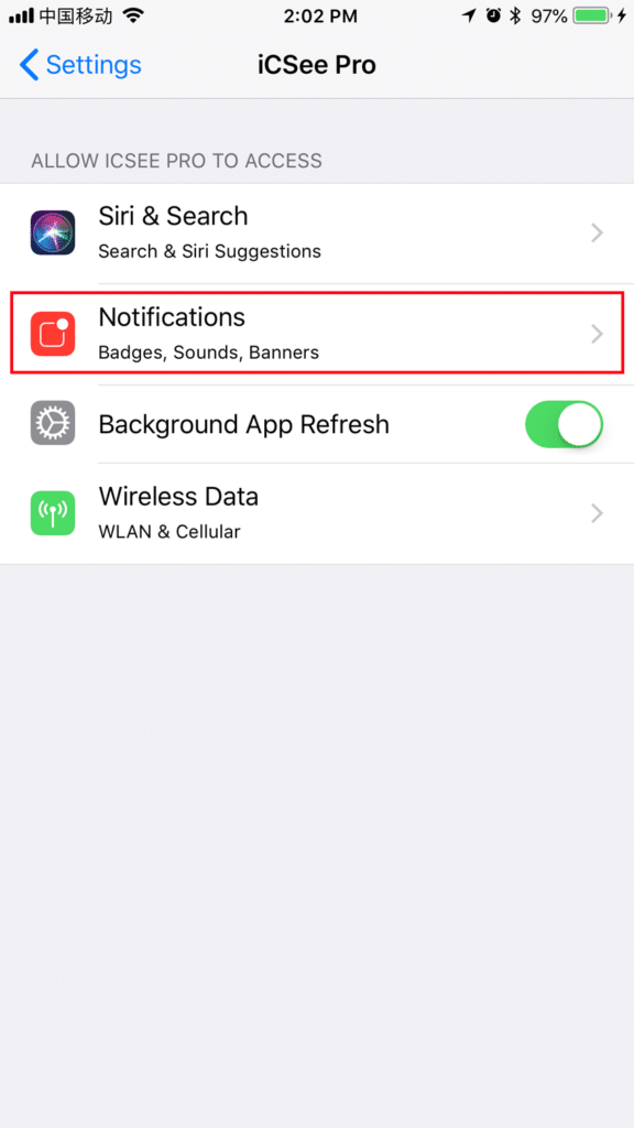 Use iCSee, iCSee Pro, 5G See to enable Notifications on iPhone